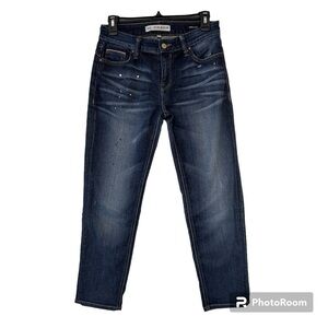 Kasil x Taylor Jackson Paint Splattered The Geek Peg Leg Jeans Size 25